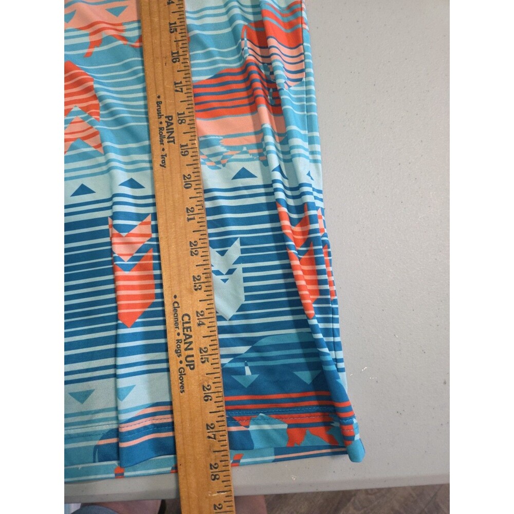Raised By Coyotes Polo Mens small Caprock Buffalo Arizona Tribal Blue Orange - Picture 5 of 7